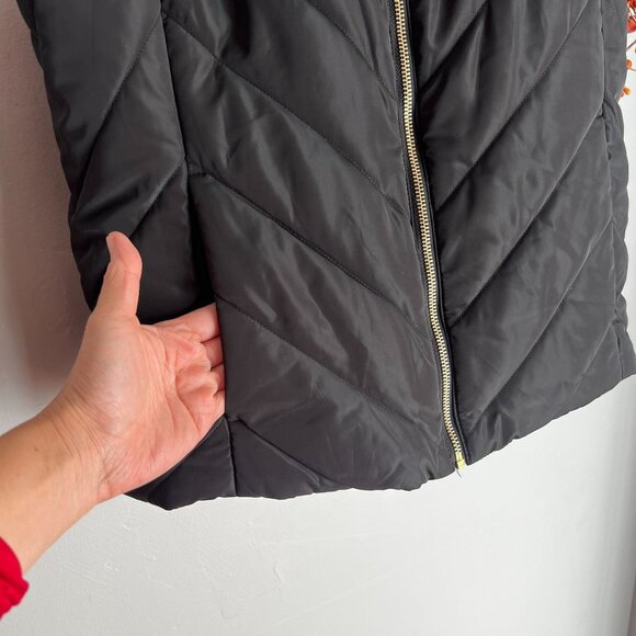 Michael Michael Kors Womens Full Zip Quilted Puffer Vest SMALL in Black - Picture 7 of 10